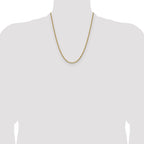 14k 3.25mm D/C French Link Chain