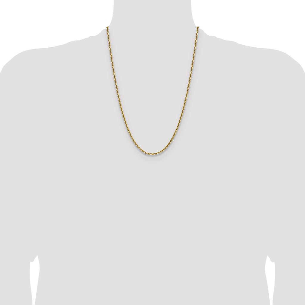14k 3.25mm D/C French Link Chain
