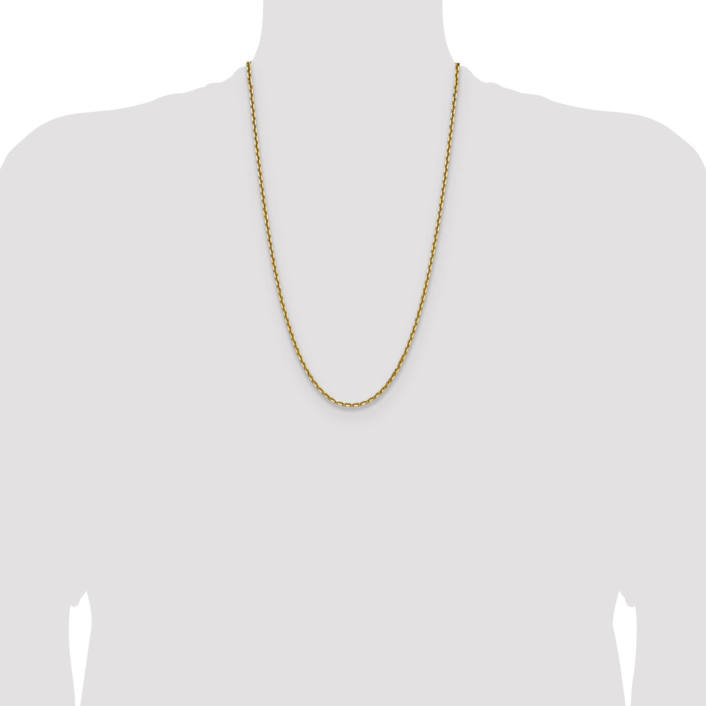 14k 3.25mm D/C French Link Chain