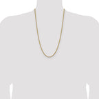 14k 3.25mm D/C French Link Chain