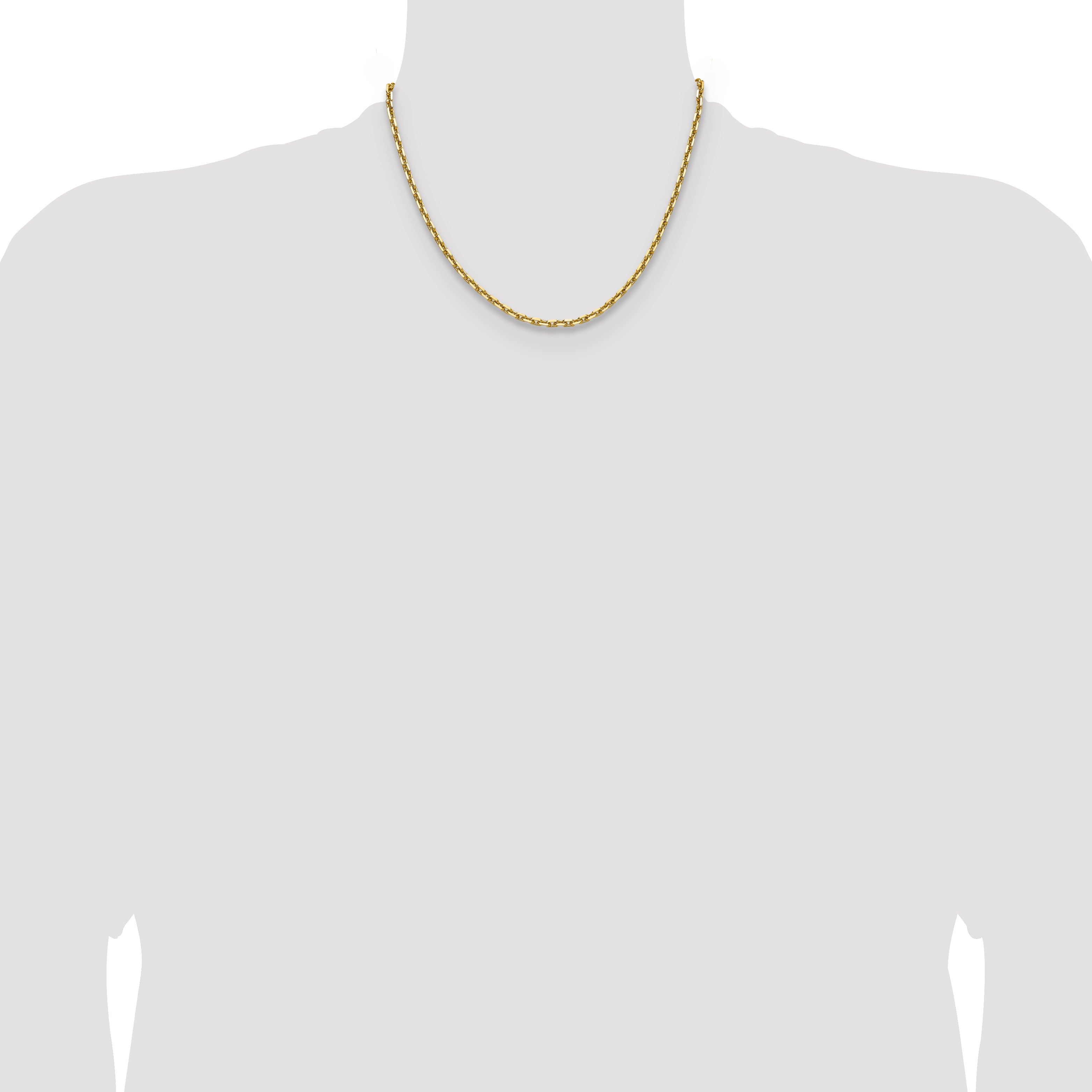 14k 3.90mm D/C French Link Chain