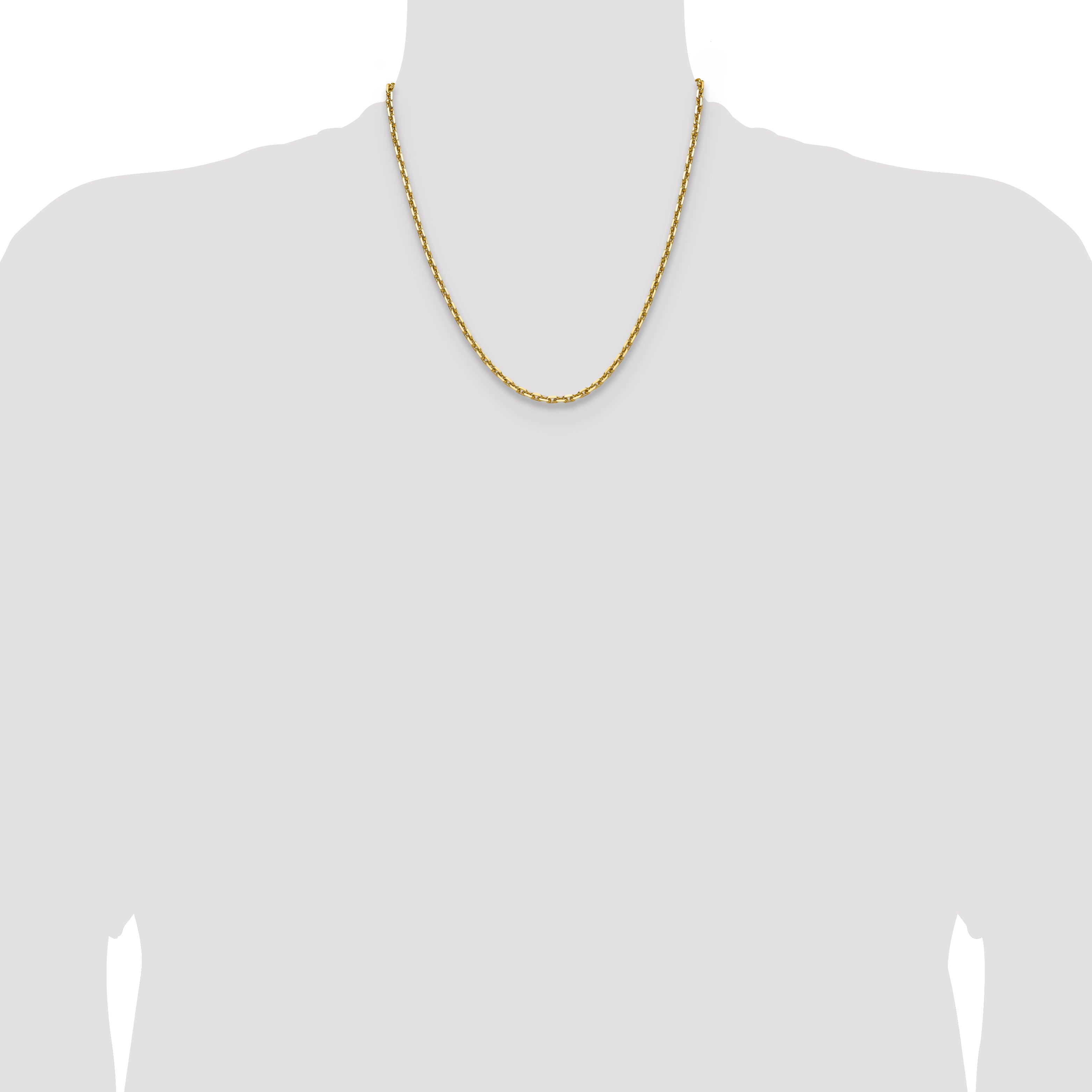 14k 3.90mm D/C French Link Chain
