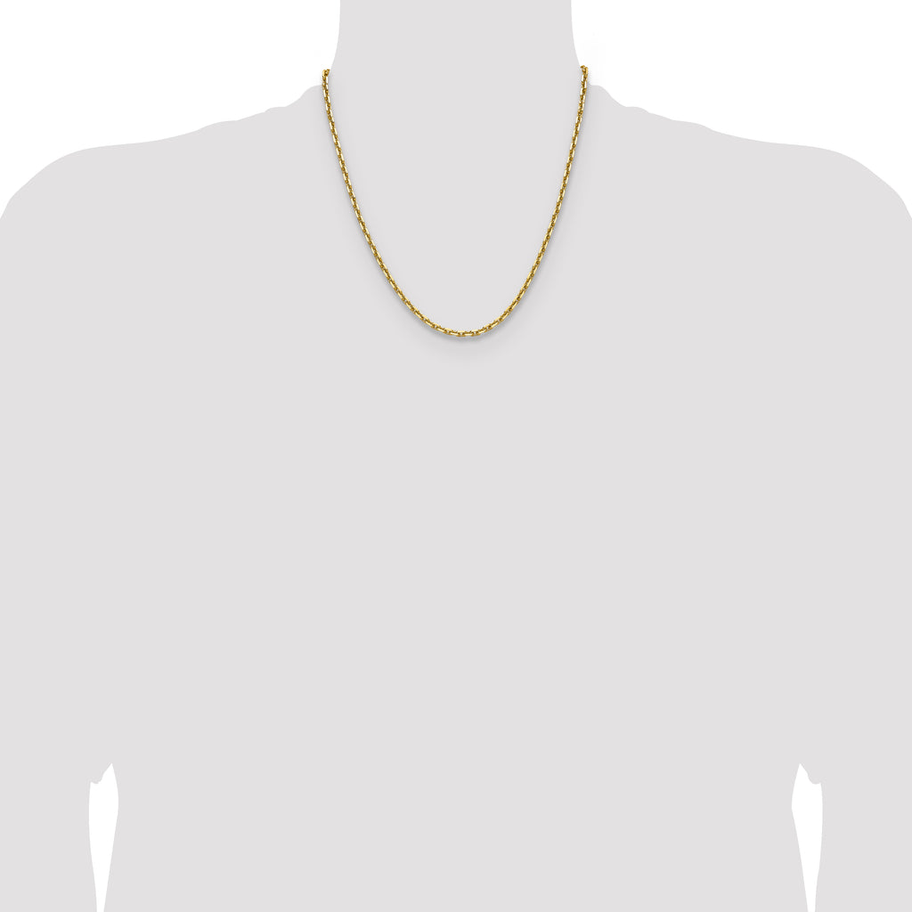 14k 3.90mm D/C French Link Chain
