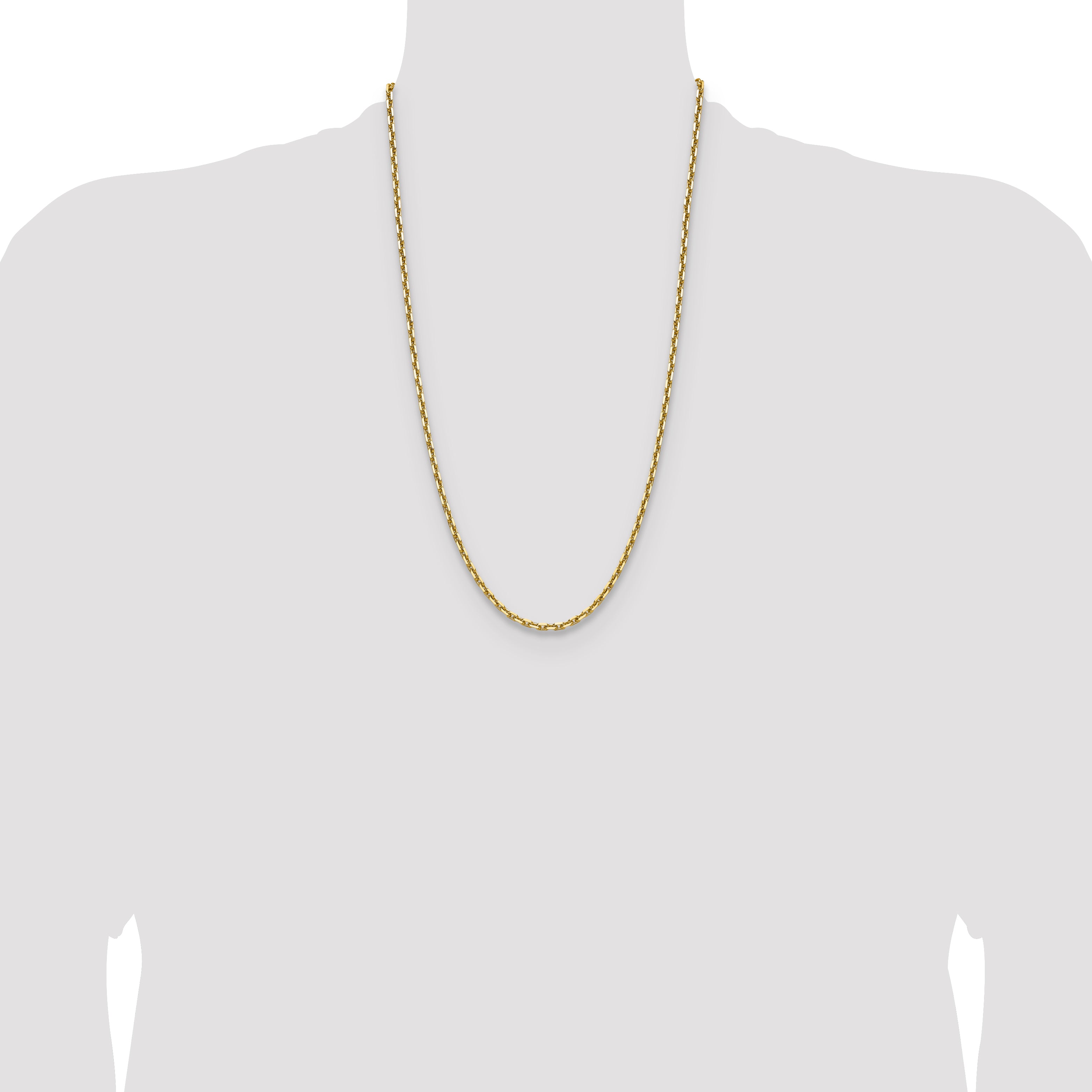 14k 3.90mm D/C French Link Chain
