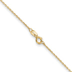 14K .8mm Diamond-Cut Cable with Spring Ring Clasp Chain
