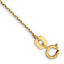 14K 10 inch .8mm Diamond-cut Cable with Spring Ring Clasp Anklet