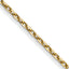 14K Yellow Gold Solid Diamond-Cut Cable Chain Necklace 0.8mm