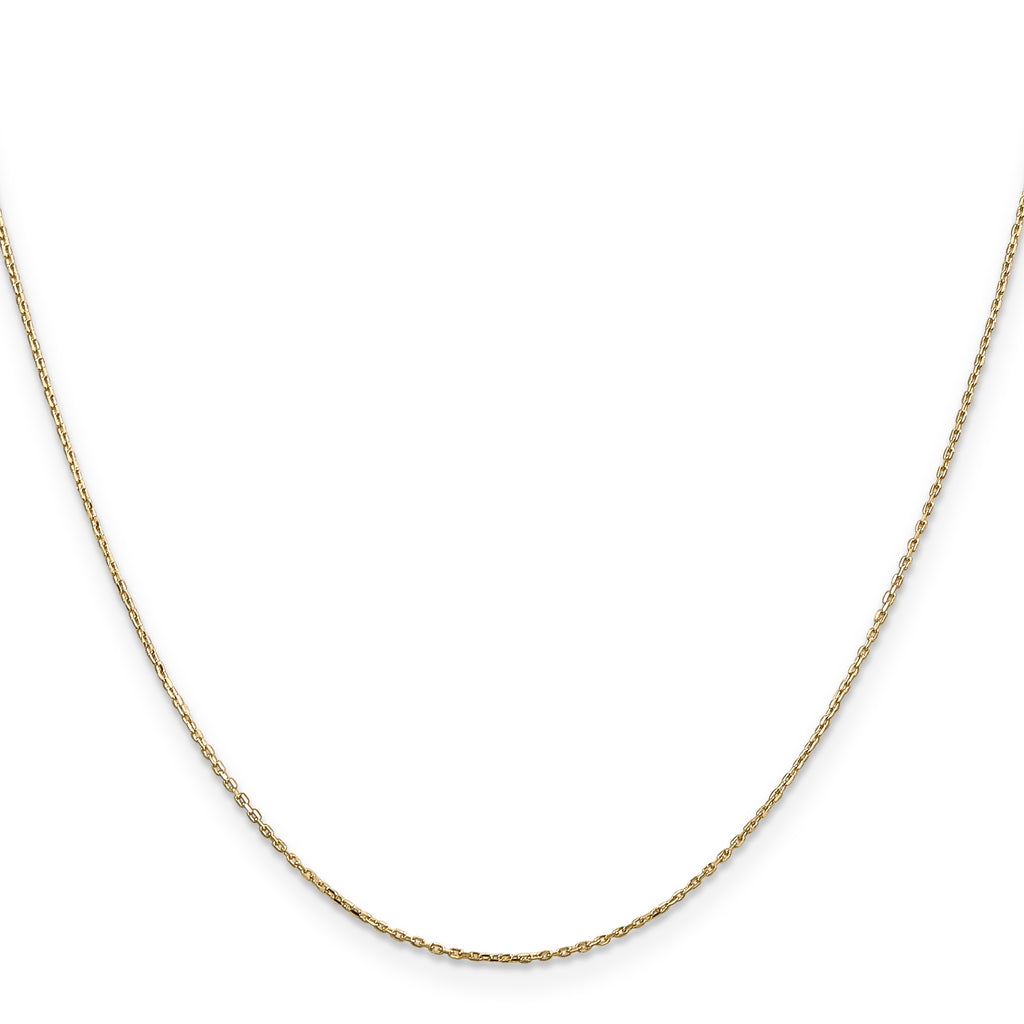 14K .8mm Diamond-Cut Cable with Lobster Clasp Chain