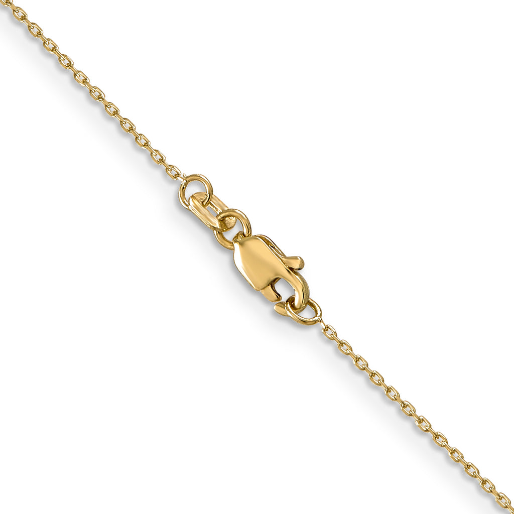 14K .8mm Diamond-Cut Cable with Lobster Clasp Chain