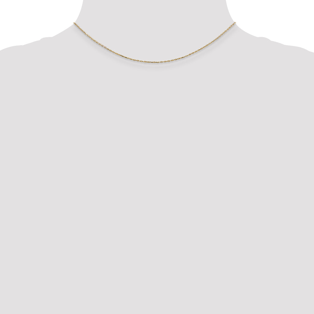 14K .8mm Diamond-Cut Cable with Lobster Clasp Chain