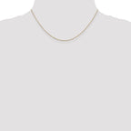 14K Yellow Gold Solid Diamond-Cut Cable Chain Necklace 0.8mm