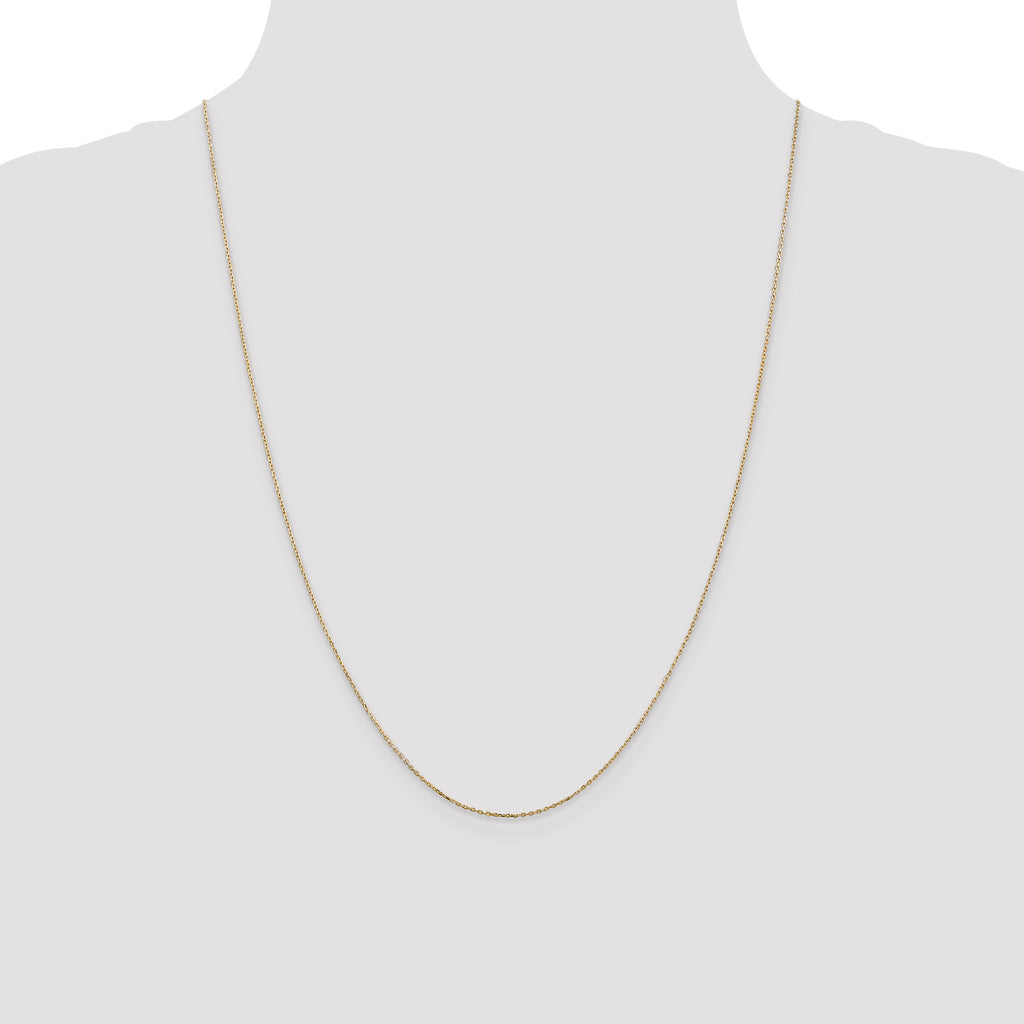 14K .8mm Diamond-Cut Cable with Lobster Clasp Chain