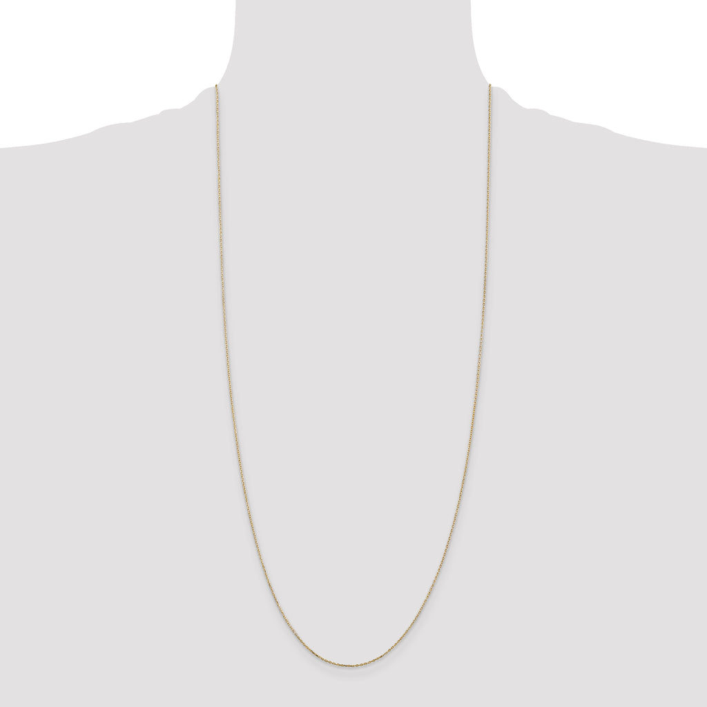 14K .8mm Diamond-Cut Cable with Lobster Clasp Chain