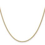 14K 24 inch 1.5mm Lightweight Flat Anchor Link with Lobster Clasp Pendant Chain