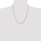 14K 22 inch 1.5mm Lightweight Flat Anchor Link with Lobster Clasp Pendant Chain