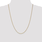 14K 24 inch 1.5mm Lightweight Flat Anchor Link with Lobster Clasp Pendant Chain