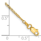 14K 10 inch 1.5mm Lightweight Flat Anchor Link with Lobster Clasp Chain Anklet