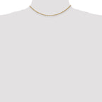 14K 1.40mm Singapore with Spring Ring Clasp Anklet