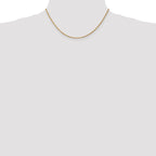 14K 1.40mm Singapore with Spring Ring Clasp Anklet