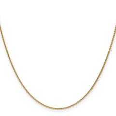 14K 30 inch 1mm Round Open Link Cable with Lobster Clasp Chain
