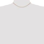 14K 1mm Round Open Link Cable with Lobster Clasp Chain