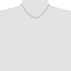 14K Yellow Gold Solid Cable Chain Necklace 1mm