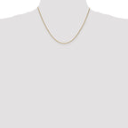 14K 1mm Round Open Link Cable with Lobster Clasp Chain