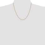 14K 1mm Round Open Link Cable with Lobster Clasp Chain