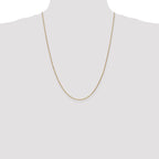 14K 1mm Round Open Link Cable with Lobster Clasp Chain