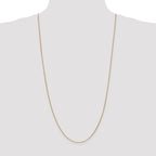 14K 1mm Round Open Link Cable with Lobster Clasp Chain