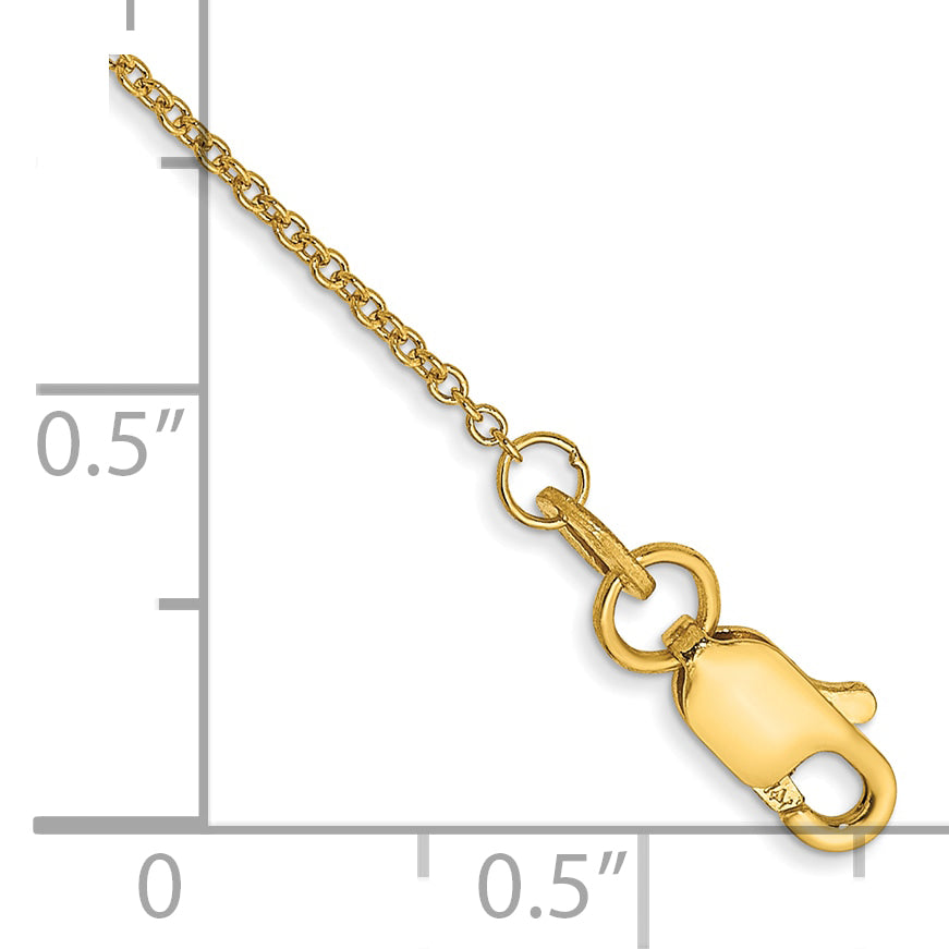 Cable Chain Necklace in 14K Yellow Gold, 1mm Secondary image
