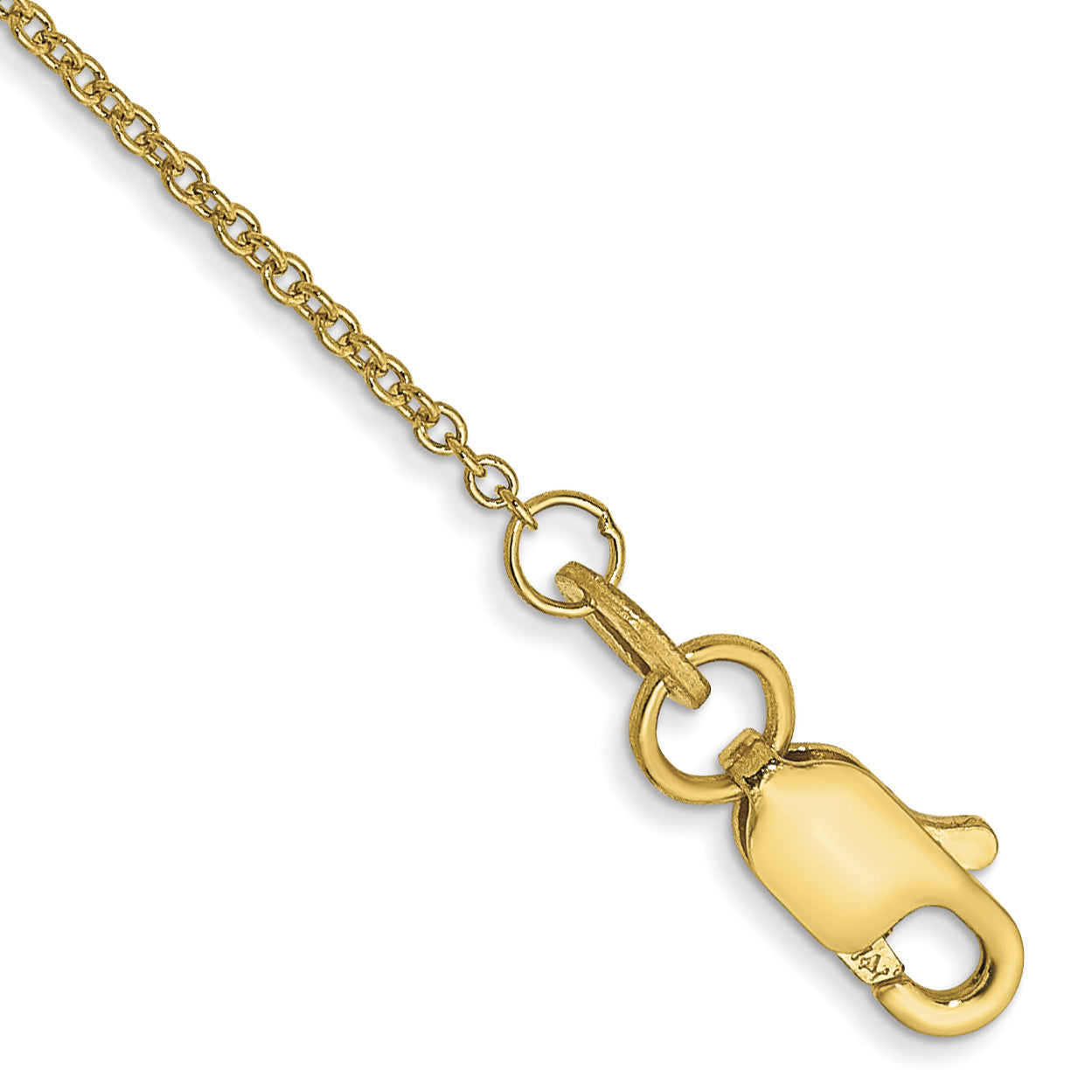 14K 1mm Round Open Link Cable with Lobster Clasp Chain Main image