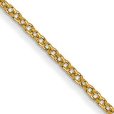 14K Yellow Gold Solid Cable Chain Necklace 1mm