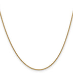14K 1.4mm Round Open Link Cable with Lobster Clasp Chain