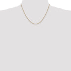 14K 1.4mm Round Open Link Cable with Lobster Clasp Chain