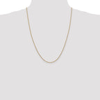 14K 1.4mm Round Open Link Cable with Lobster Clasp Chain