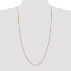 14K 1.4mm Round Open Link Cable with Lobster Clasp Chain