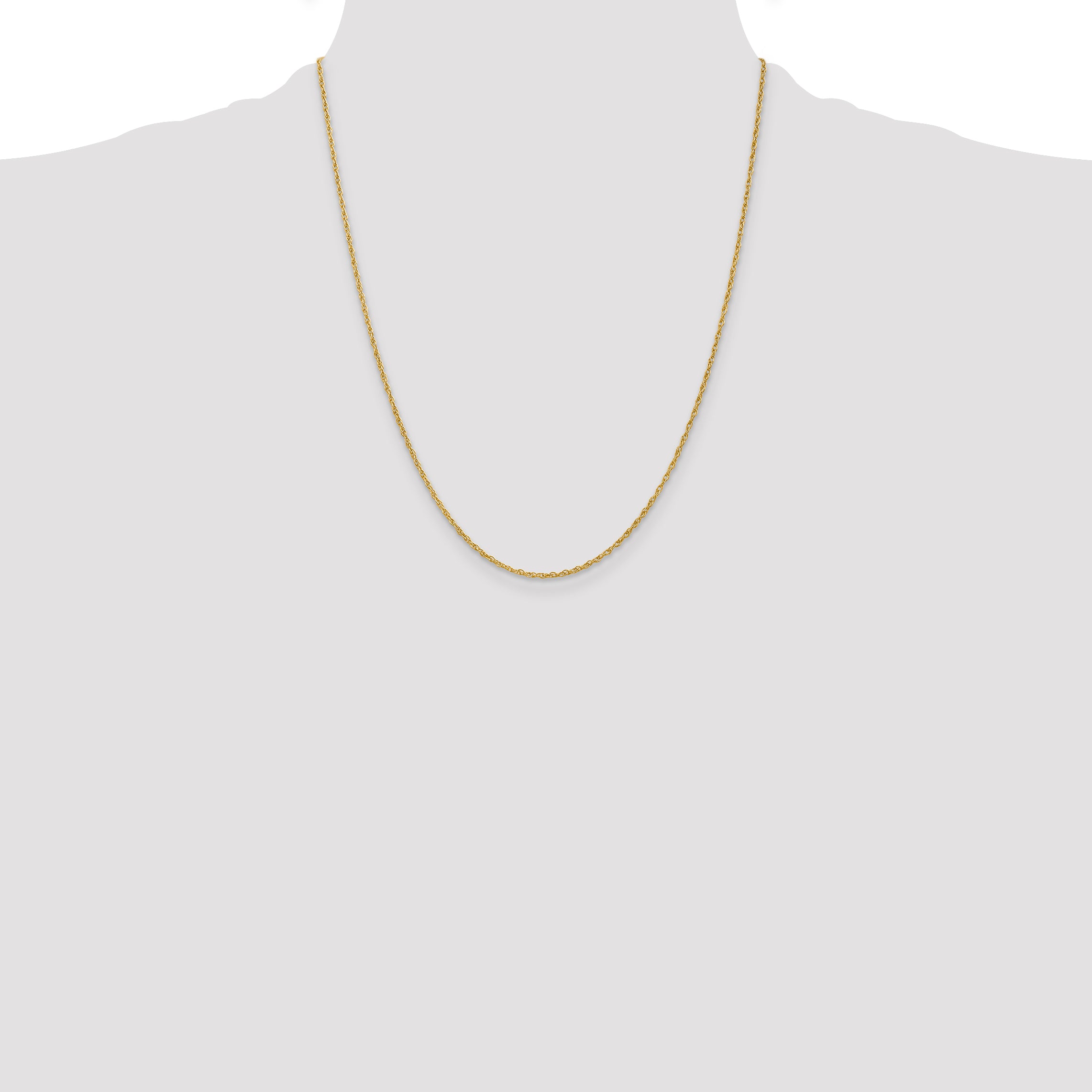 14K 22 inch 1.3 Heavy Baby Rope with Lobster Clasp Chain