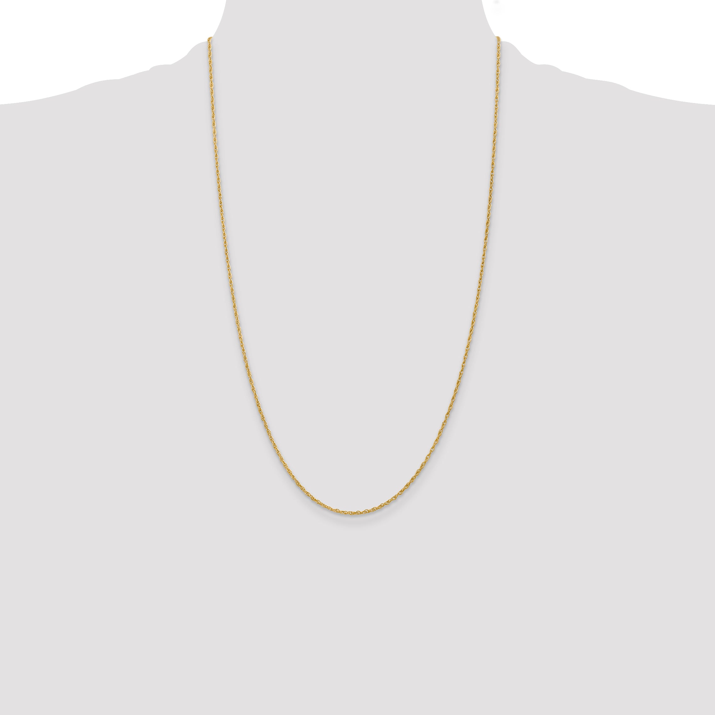 14K 26 inch 1.3 Heavy Baby Rope with Lobster Clasp Chain
