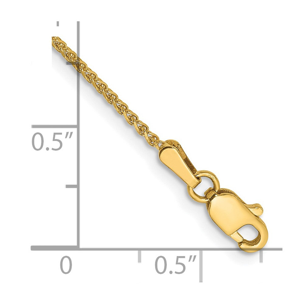 Diamond-Cut Spiga Chain in 14K Yellow Gold, 1.25mm, 6–30 Inch - Sophia Jewelers