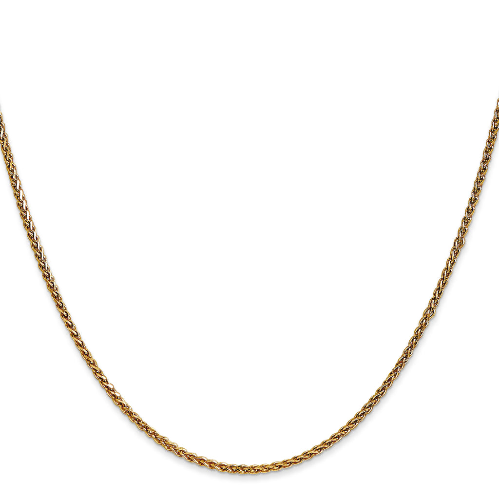 14K 1.7mm Diamond-Cut Spiga with Lobster Clasp Chain