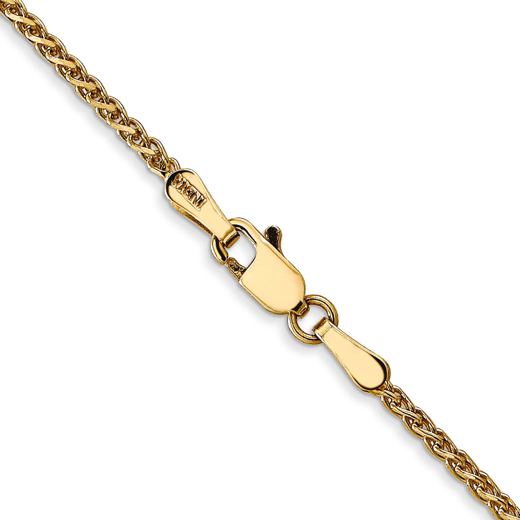 14K 1.7mm Diamond-Cut Spiga with Lobster Clasp Chain