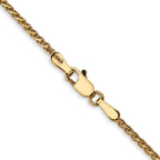 14K 1.7mm Diamond-Cut Spiga with Lobster Clasp Chain