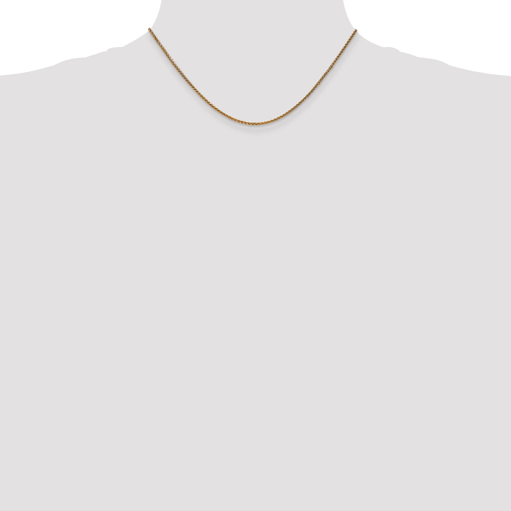14K 1.7mm Diamond-Cut Spiga with Lobster Clasp Chain