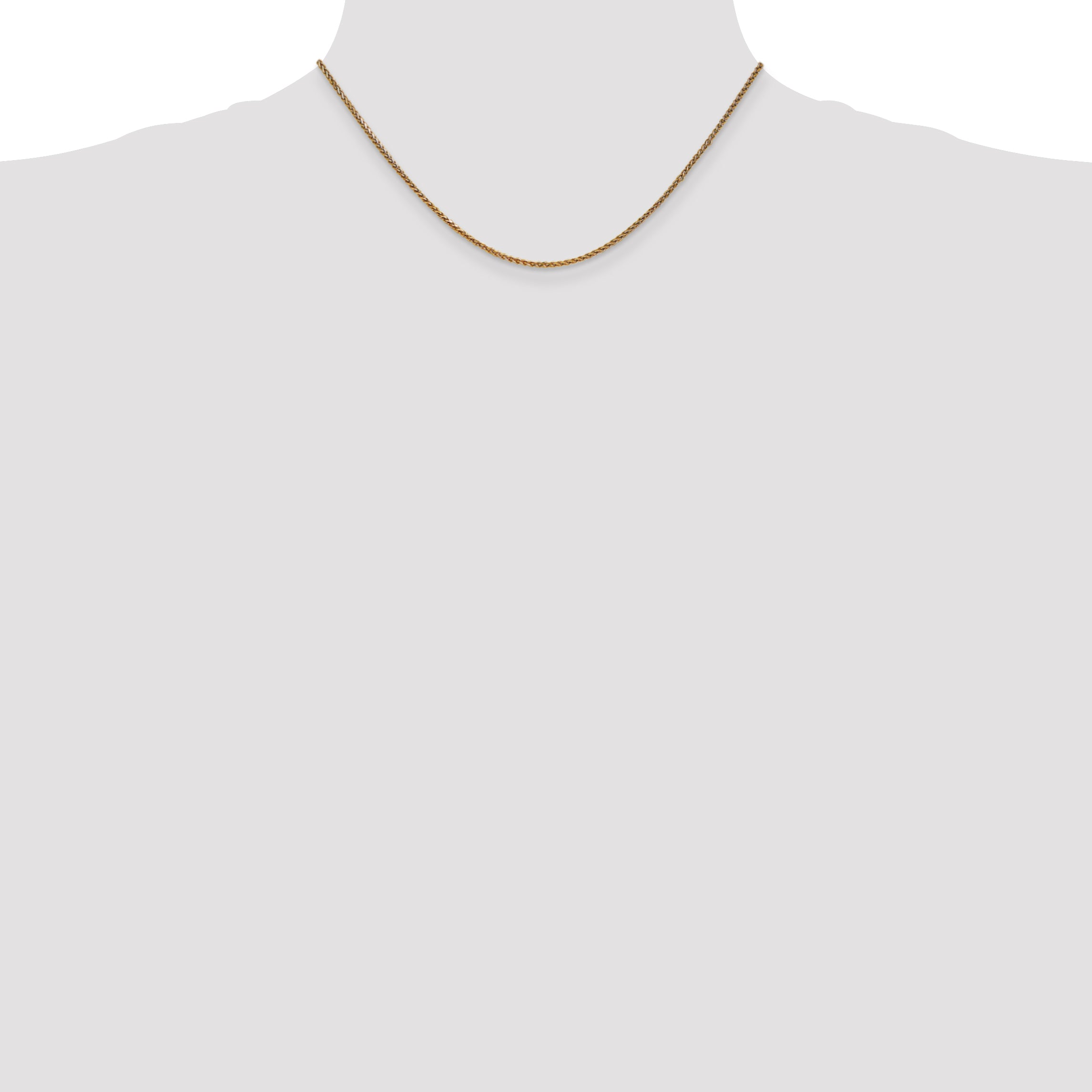 14K 1.7mm Diamond-Cut Spiga with Lobster Clasp Chain