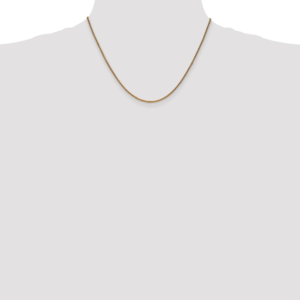 14K 1.7mm Diamond-Cut Spiga with Lobster Clasp Chain