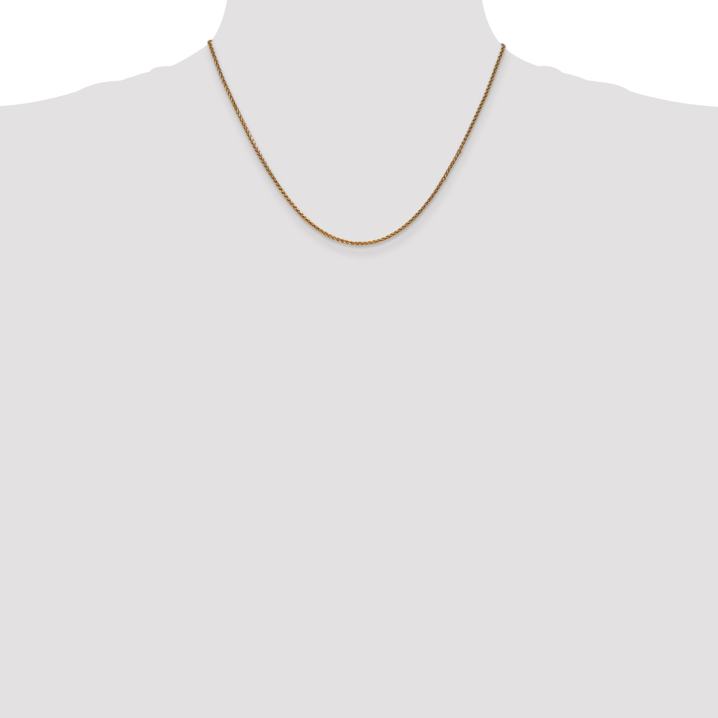 14K 1.7mm Diamond-Cut Spiga with Lobster Clasp Chain