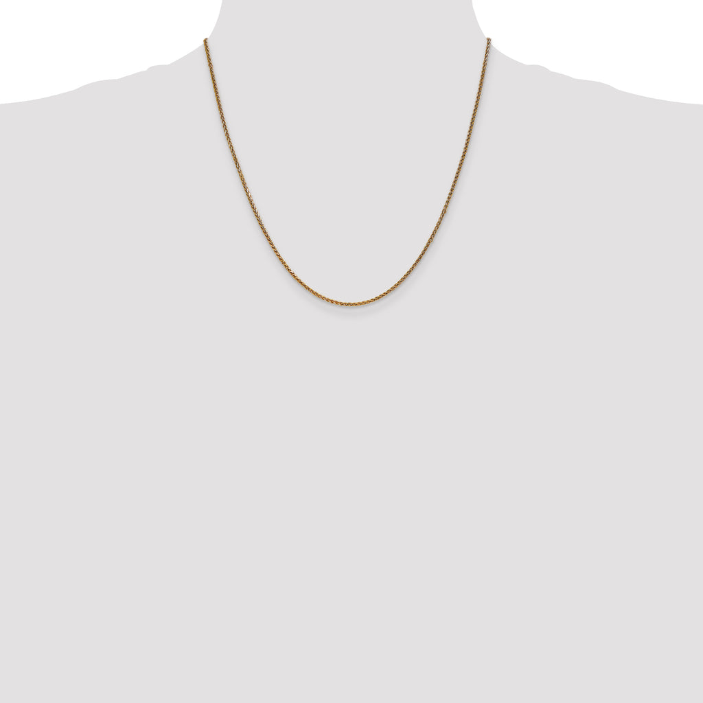 14K 1.7mm Diamond-Cut Spiga with Lobster Clasp Chain