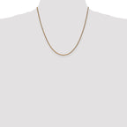 14K 1.7mm Diamond-Cut Spiga with Lobster Clasp Chain