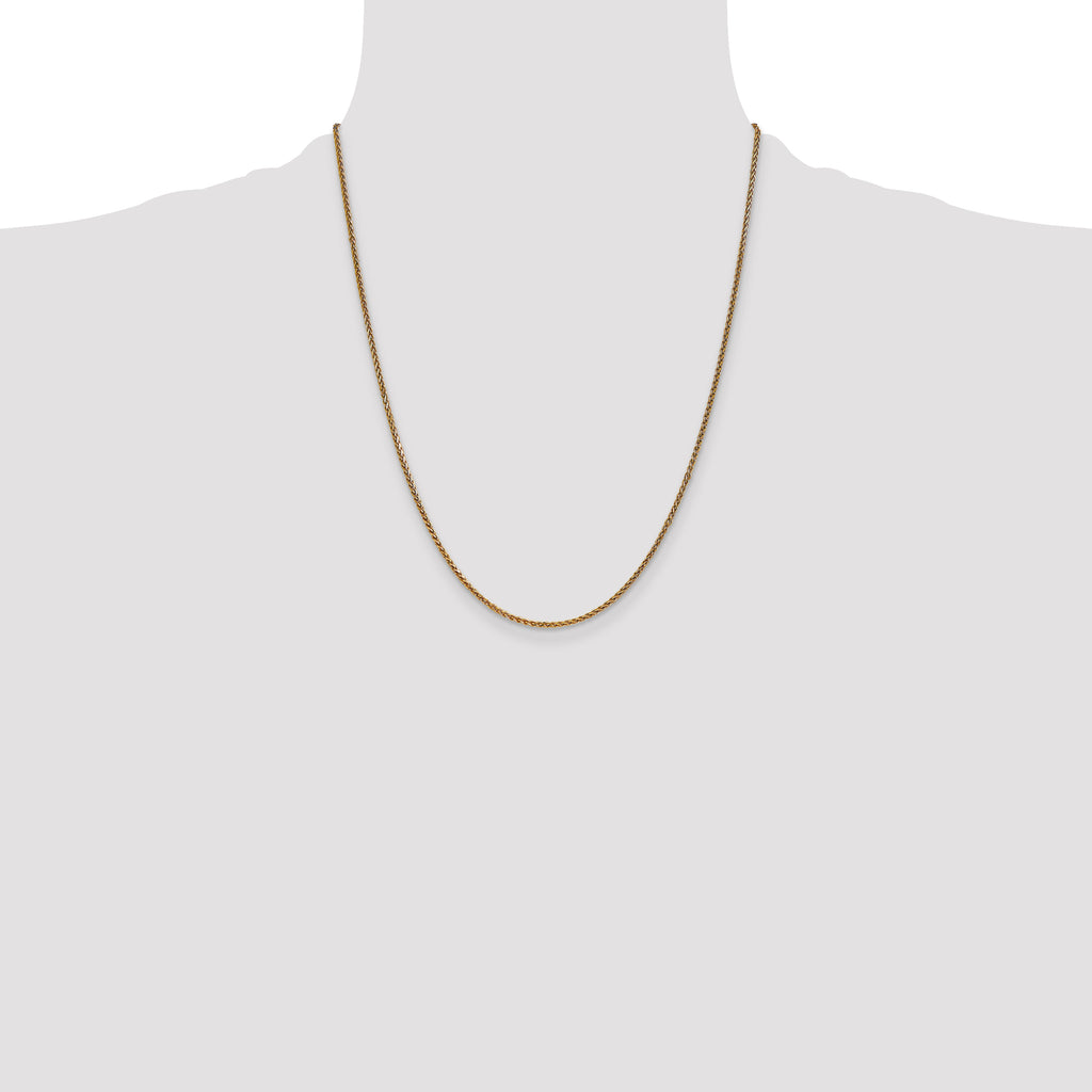 14K 1.7mm Diamond-Cut Spiga with Lobster Clasp Chain